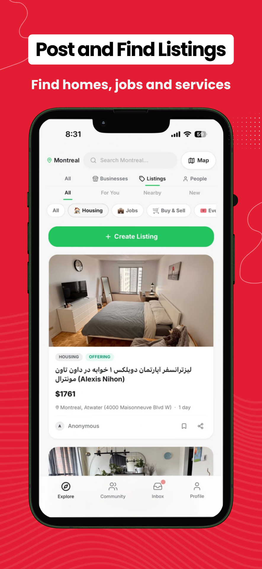Find housing & jobs in your city